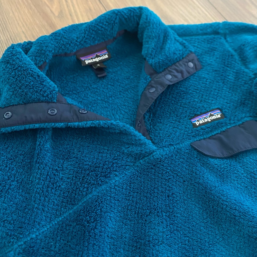 Patagonia Re Tool Snap T Fleece Pullover Sweater in Teal Women’s Med - Picture 2 of 8